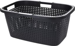 Excellent Houseware Wasmand - antraciet grijs - 38L - kunststof - 60 x 40 x 26 cm — thumbnail 1
