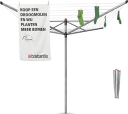 Brabantia Lift-O-Matic Droogmolen - met Metalen Grondanker - 60 m — thumbnail 4