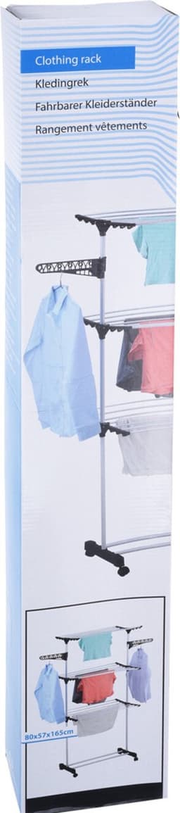 Bathroom Solutions Wasrek-droogrek - zwart-wit - 80 x 57 x 165 cm — thumbnail 3