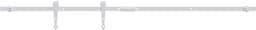 vidaXL - Ophangset - voor - minischuifdeur - 122 - cm - koolstofstaal - wit — thumbnail 1