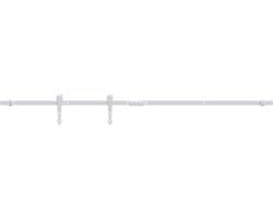 vidaXL - Ophangset - voor - minischuifdeur - 122 - cm - koolstofstaal - wit