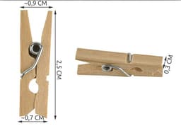 Mini Wasknijpers Hout - 25MM - 100 stuks — thumbnail 3