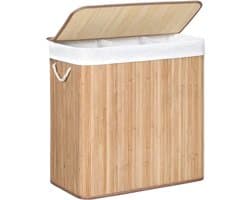 MAZAZU Wasmand met 3 secties - Katoen - Bruin - ‎60x40x61.5