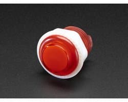 Mini LED Arcade Button - 24mm Translucent Red Adafruit 3430