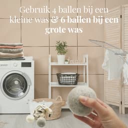 Drogerballen 6 Stuks - Wasbollen - Wasverzachter - Zero waste Dryerballs - Duurzaam - Herbruikbare Droogballen - Wit & Grijs - Energie besparen — thumbnail 2