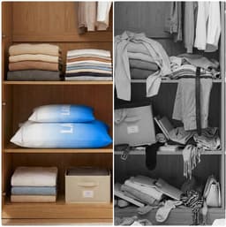 Dailygoods- Waszak waterdicht - Opbergtas set van 2 - Ruime opslag - Handgrepen voor vuile kleding - Duurzaam materiaal - Compact opvouwbaar - Opbergzak — thumbnail 5