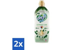 2 x Dreft ECO - Wasverzachter - Gekleurde Was - Witte Bloem - Anti-Veroudering - 38 Wasbeurten - Wasverzachter - Kleurbescherming - Anti-aging - Collageen - Wasgoed