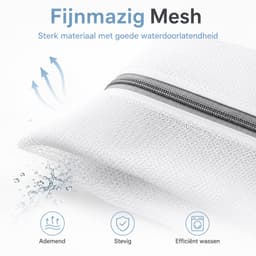 Waszakken Set - Fijnmazige Wasnetjes Met Ritssluiting - Bescherm Je Kleding Tijdens Het Wassen - Voor Lingerie, BH En Delicate Was - 3 Stuks Wit — thumbnail 3