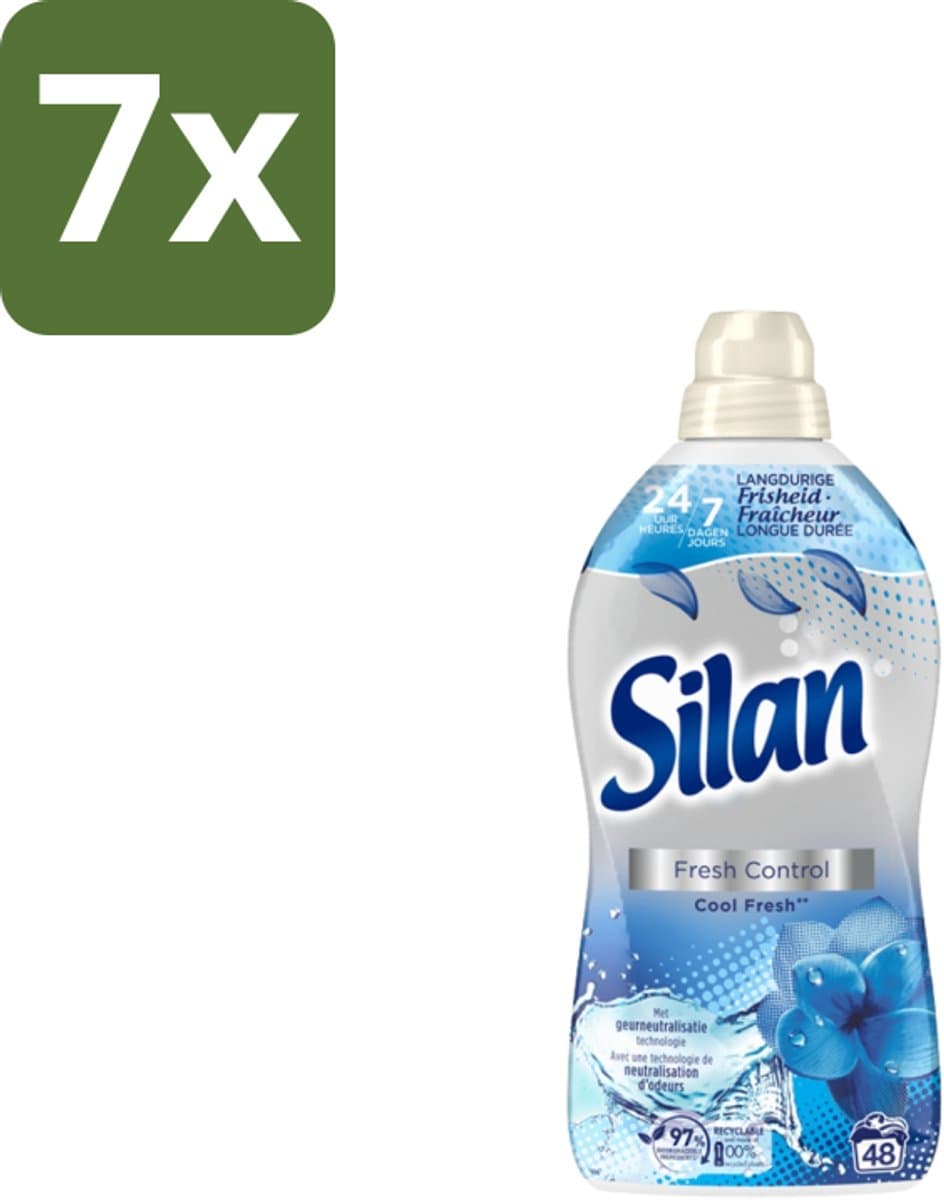 7 x Silan – Wasverzachter – Fresh Control Cool Fresh – 1056 ml - Wasverzachter - Frisheid - Kleding Verzorgen - Wasgoed Verzorgen - Koele Geur — afbeelding 1
