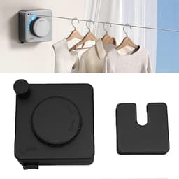 Intrekbare Waslijn - Ruimtebesparende Lijn - Was Drogen - Niet Doorhangend - 20 Kg Capaciteit - Zwart — thumbnail 2