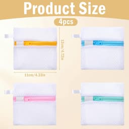Waszakken voor Delicate Kleding - Polyester Gaas - Antikleef Ontwerp - Inclusief Rits - Voor Waspods en Geurkralen — thumbnail 3