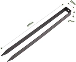 Dailygoods- Grondankers U-vormig - 4 stuks - Hoogwaardig staal - Voor rozenboogbevestiging - Stabiliteit - Afmetingen 30 x 2,9 x 2,1 cm - Tuinankers — thumbnail 5