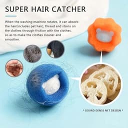 Dailygoods- Opvangballen 20 Stuks - Herbruikbare Wasballen - Dierenharen Verzamelen - Zachte Spons - Ruimtebesparend - Eenvoudig in Gebruik — thumbnail 4