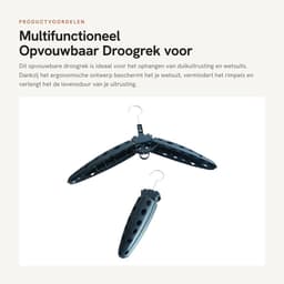 Dailygoods- Duikwetsuithanger Ergonomisch Ontwerp - Opvouwbaar - Sneldrogend - Multifunctioneel - Bescherming - Hoogwaardig Kunststof - Wetsuit Hanger — thumbnail 1