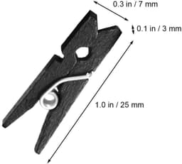 Dailygoods- Wasknijper 100 Stuks - Mini Wasknijpers Hout - Kunststof Klemmen - Decoratieve Clips - 25 mm - Duurzaam en Flexibel — thumbnail 4