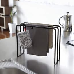 Dailygoods- Droogrek Roestbestendig - Handdoekrek Keuken - Handdoekhouder Badkamer - Staand Ontwerp - Drie Rijen Hangers - Duurzaam Ijzer — thumbnail 5