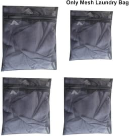 Dailygoods- Wasnet - 4 Stuks - Waszak met Ritssluiting - Waszakken voor Wasgoed - Mesh-Waszak - Polyester - Draagbaar voor Reis — thumbnail 2