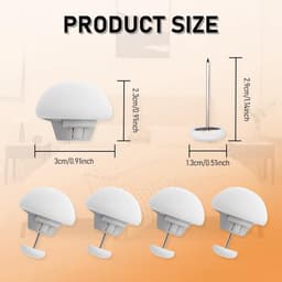 Dailygoods- Dekbedovertrek Clips Antislip - Bevestigingsclips Paddestoel - Quilt Klemmen - Decoratie Fixatie - Set van 4 Wit - Duurzaam Materiaal - Bedklemmen — thumbnail 3