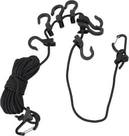 Waslijn met Haken - Draagbaar Touw - Buiten Ophangen - Winddicht Ontwerp - 5 Meter Lang - Grijs — thumbnail 1