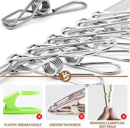 Dailygoods - 70 Stuks Wasknijpers - Roestvrij Staal Mini Wasknijpers voor Huishouden en Outdoor — thumbnail 4