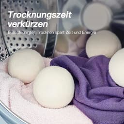 Solidchoice - Set van 6 Ecologische Droogballen van Schapenvilt — thumbnail 4
