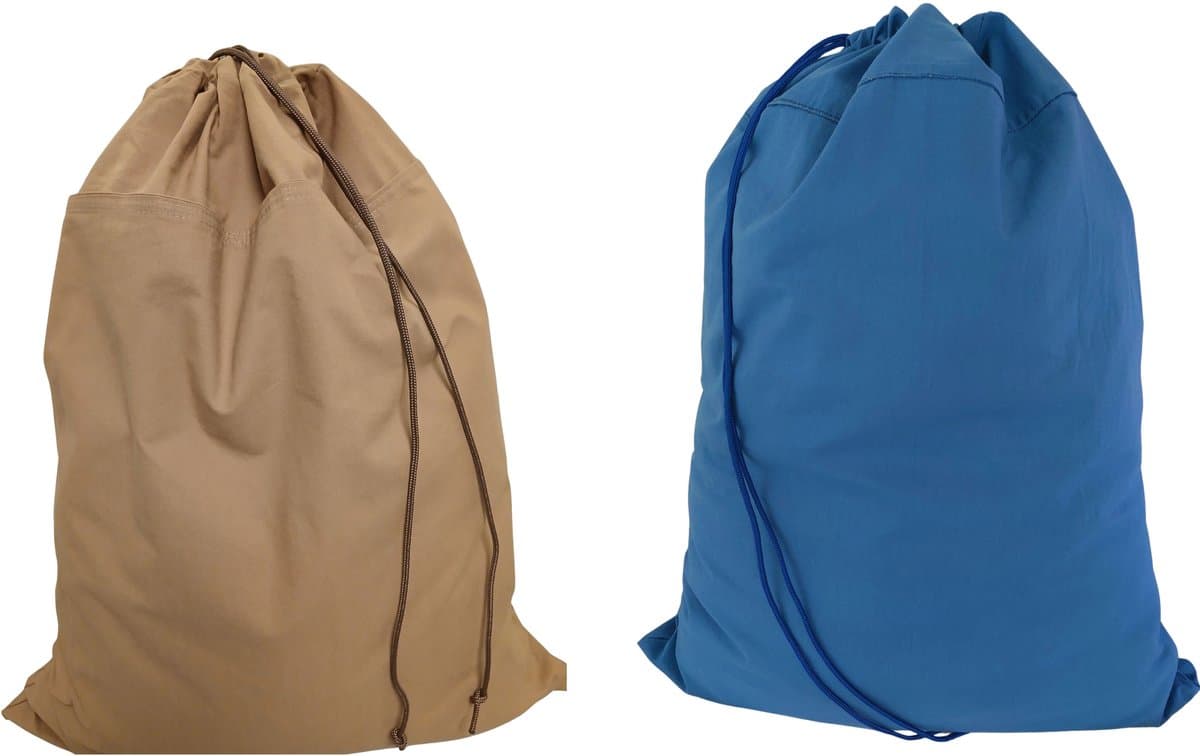 Bluvardi katoenen waszakken set van 2 stuks - XXL - bruin -indigo — afbeelding 1