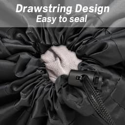 Waszak Waterproof - Waszak met Touwsluiting - Waszak 2 Stuks - Opvouwbare Waszak - Oxford Stof - 24 x 36 Inch - Wasmand — thumbnail 5