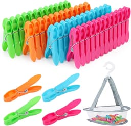 Kledingknijpers 48 Stuks - 7,3 cm Kledinghangers - Duurzaam PP en Staal - Perfect voor Binnen en Buiten - SnelShoppen — thumbnail 1