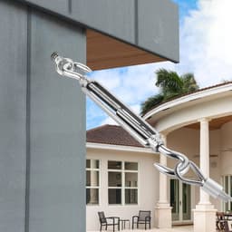 SnelShoppen - Pack van 12 M8 x 192 mm Kabel Tensioners RVS 304 Verstelbare Spanners met Haken, Tuinzonnescherm Spanner, Waslijn Spanner, Hek Spanner v — thumbnail 3