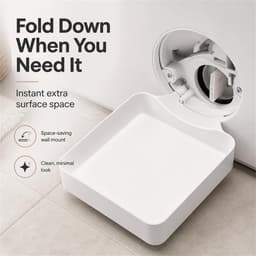 Universele afvoerbak voor wasmachines - Afvoerbak voor wasmachines - Afvoerbak - Vangt druppelend en overlopend water op - 17,8 ×17,8cm - Kunststof - Wit — thumbnail 2