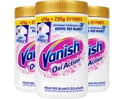Vanish Oxi Action Whitening Booster Poeder - Vlekverwijderaar Voor Witte Was - 3x705g - Voordeelbundel