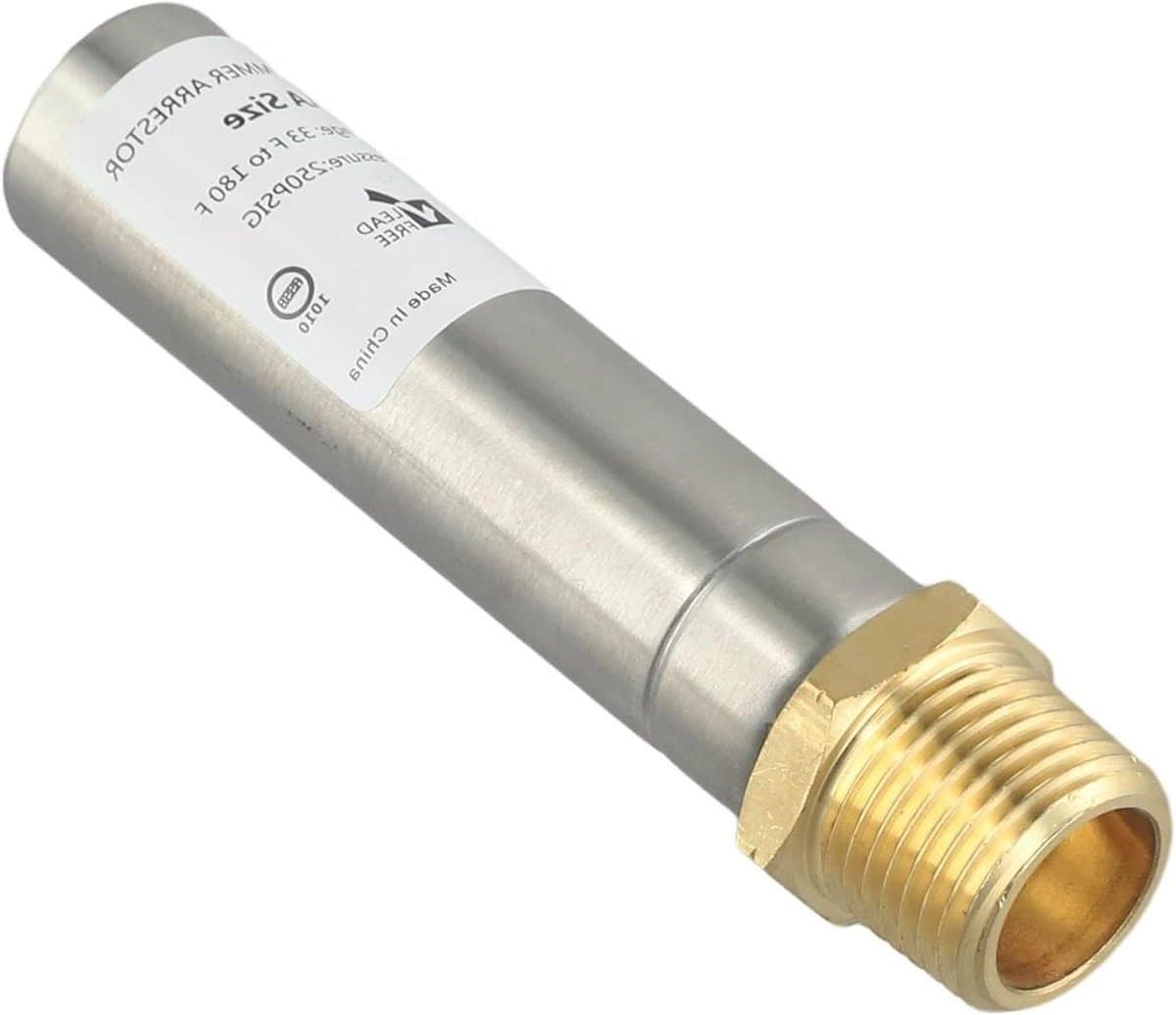 Waterslagdemper RVS - Waterhamerstop Leiding - Leiding Geluid Dempen - Corrosievrij Materiaal - 1/2 inch NPT - Zilver — afbeelding 1