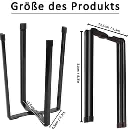 Flessen Droogrek Vouwbaar - Zwart Metaal - Antislip Onderkant - Ruimtebesparend voor Keuken - ShopVlot — thumbnail 5