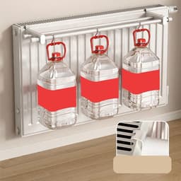 Radiatorrekken, Droge was, Handdoekradiator, 2-stangs wasdroogrek met radiator, 50 cm. — thumbnail 2