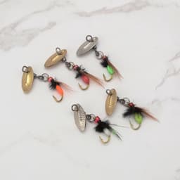5Pcs Bionic Vliegvissen Lokt Met Spinner Voor Bass Sunfish Snoek Forel — thumbnail 2