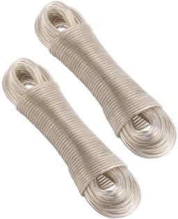 Waslijn Uittrekbaar 30m - 2 Pack - Stalen Kern - Roestvrij en Waterdicht - Duurzaam - PVC Coating - Waslijn Touw — thumbnail 3