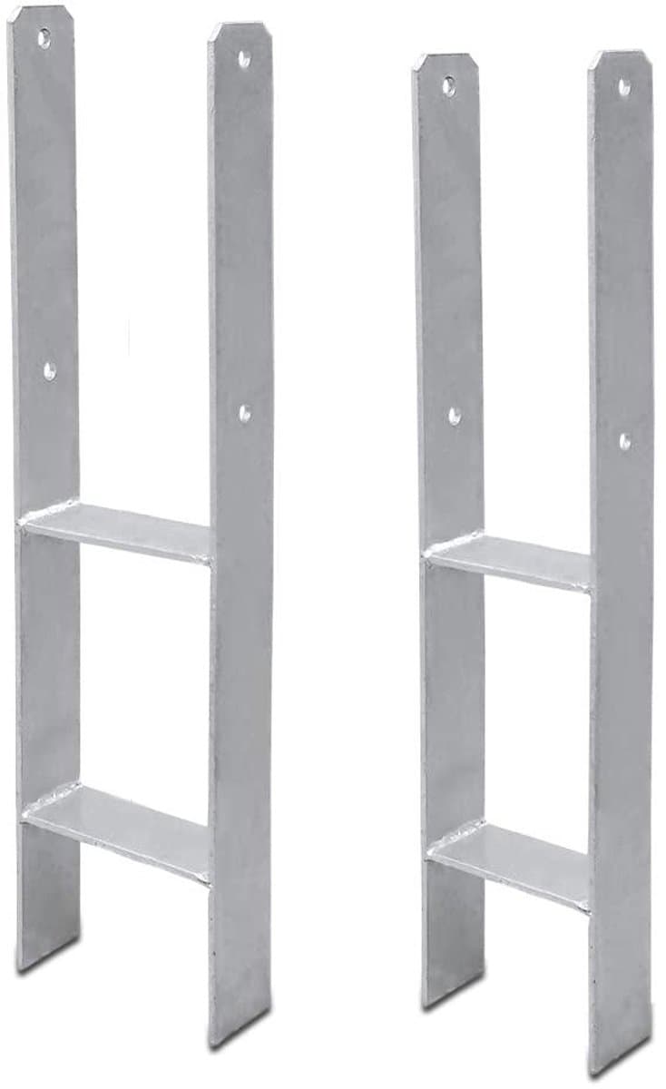 H paaldrager - H anker paal - Tuinconstructies bouwen - Verdikt staal 5mm - 600 x 60 mm - Verzinkt — afbeelding 1