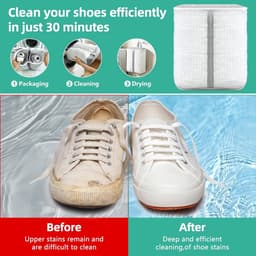 XL Schoenwaszak voor Sneakers en Schoenen met Extra Reinigingsvak en Versterkte Ritssluiting, Ideaal voor Was en Onderhoud van Schoeisel — thumbnail 4