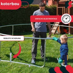KOTARBAU® Grondanker voor Trampoline - Trampoline Anker 350 mm - Bodemanker - Verzinkte Grondanker - Zilver — thumbnail 2