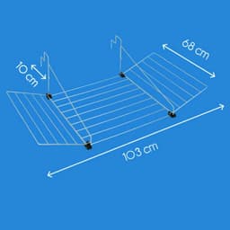 Solidchoice - Opvouwbaar Balkonkleding Rek, 12 Meter — thumbnail 2