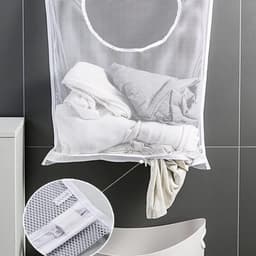 Hangende wasmand voor deur, praktische waszak voor slaapkamer en badkamer, ruimtebesparend en stijlvol ontwerp — thumbnail 5