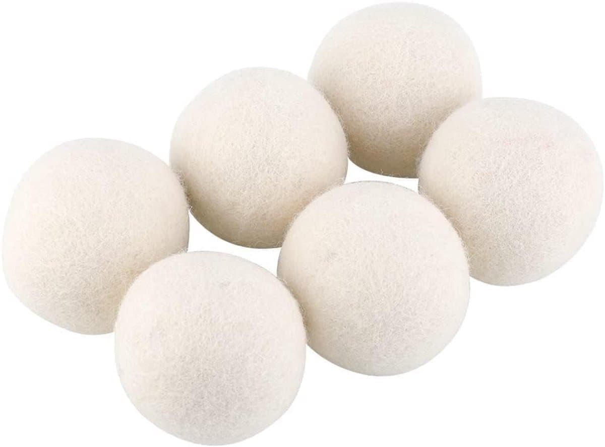6 stuks drogerballen diameter 5 cm, natuurlijke wasverzachter, herbruikbaar — afbeelding 1