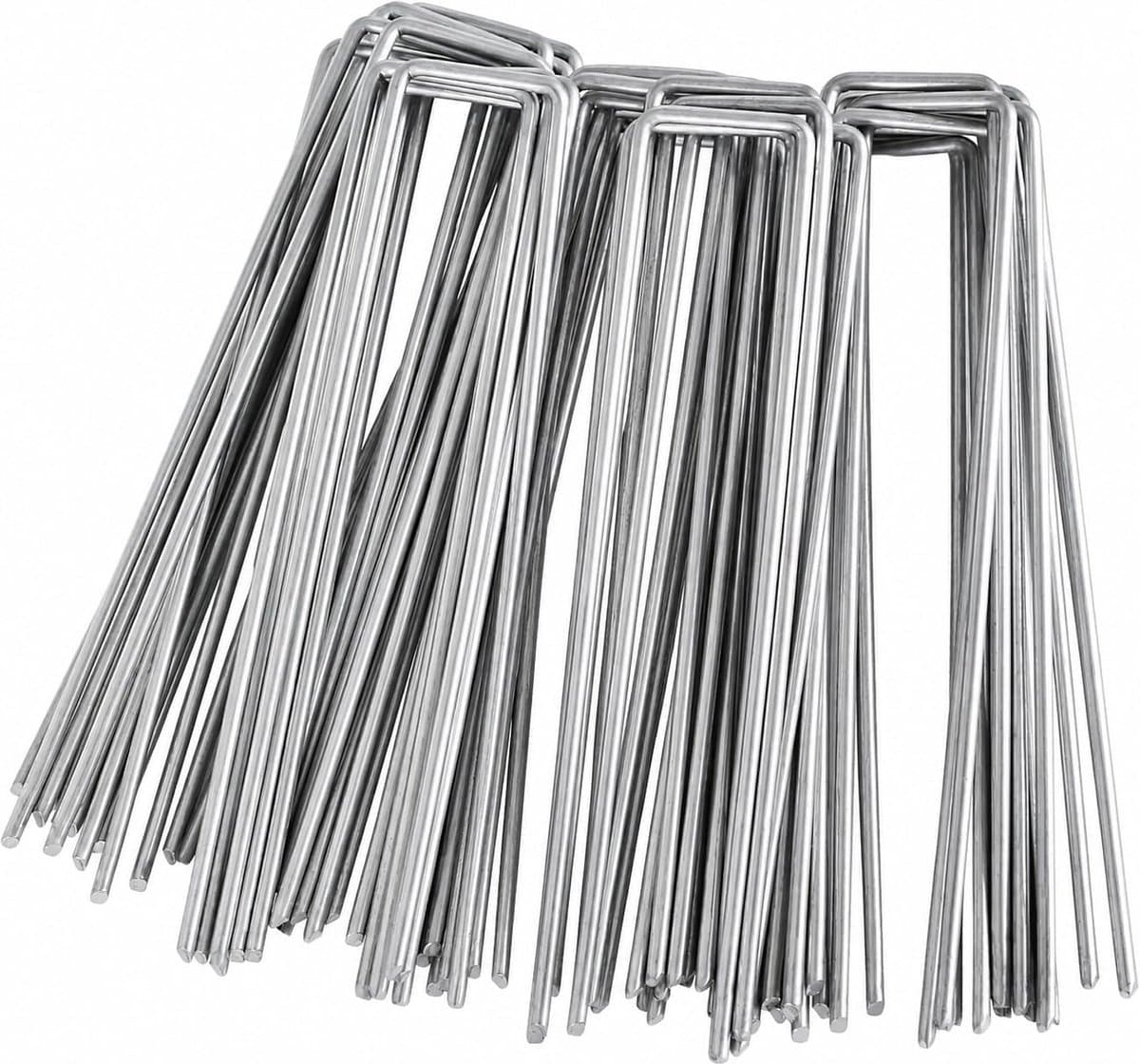 Grondankers 150 x 25 mm - Gegalvaniseerd staal - Roestvrij en duurzaam - Voor het fixeren van onkruiddoek - ShopVlot — afbeelding 1