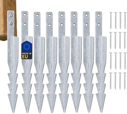 Grondankers set van 8 - 44 cm - gegalvaniseerd staal - extra sterke bevestiging voor speeltoestellen - ShopVlot — thumbnail 1