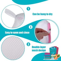 Mini-wasnet 5 stuks - Kleine waszakken - Ideaal voor delicate was - Handig voor opbergen - ShopVlot — thumbnail 5