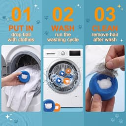 12 stuks dierenhaarverwijderaar, wasmachine, pluisballen, wasmachine, herbruikbare anti-wikkelende wasballen, haarvanger voor dierenharen en pluisjes — thumbnail 4