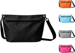 Tas voor buiten, 6 l, lichte droogtas met verstelbare schouderriem, geschikt voor kamperen, wandelen, strand, kajakken, zwemmen, Zwart, Waterdichte tas — thumbnail 2