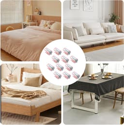 Dekbed Clips,Anti-Slip Gekussende Dekbedclips - 12 Stuks Herbruikbare Beddengoed Klemmen - Beddengoed Houder Klemmen Voor Thuis Slaapkamer En Hotel — thumbnail 4