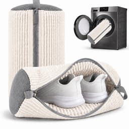 BOTC Waszak schoenen - 2 stuks - Herbruikbaar - Wasmachine&Droger - voor Sneakers en Tennisschoenen - Beige en zwart — thumbnail 1