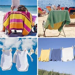 6 stuks - Large winddichte katoenen deken klem - Strandhanddoeken klem - Plastic deken klem - Kledingklem - Large kledingklem Handdoeken klem - Geschikt voor dagelijkse kleding, strandhanddoeken, baddoeken, beddengoed en dikke kleding - Roze — thumbnail 3
